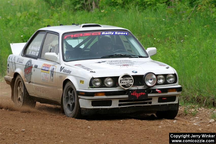 Shanti Witt / Keegan Helwig BMW 325is on SS2, Skunk Creek.