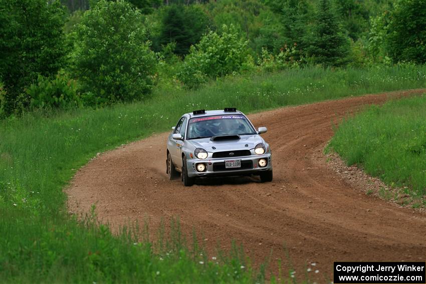 Noah Jacobson / Nathan Vance Subaru WRX on SS2, Skunk Creek.