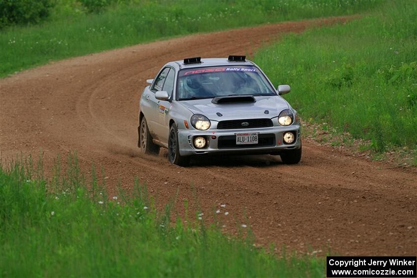 Noah Jacobson / Nathan Vance Subaru WRX on SS2, Skunk Creek.