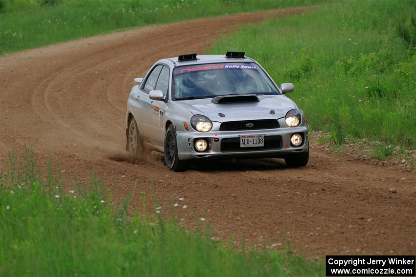 Noah Jacobson / Nathan Vance Subaru WRX on SS2, Skunk Creek.