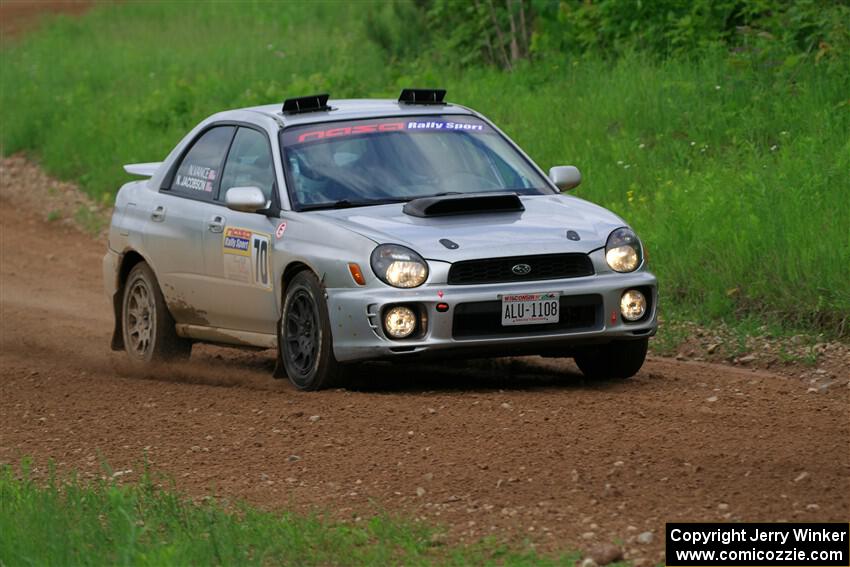 Noah Jacobson / Nathan Vance Subaru WRX on SS2, Skunk Creek.
