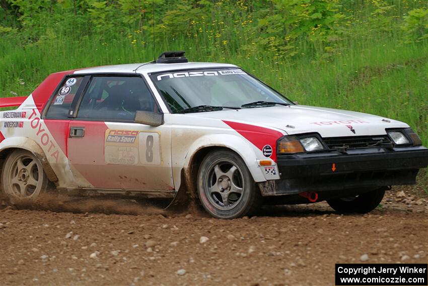 Eric Anderson / Taylor Haelterman Toyota Celica GTS on SS2, Skunk Creek.