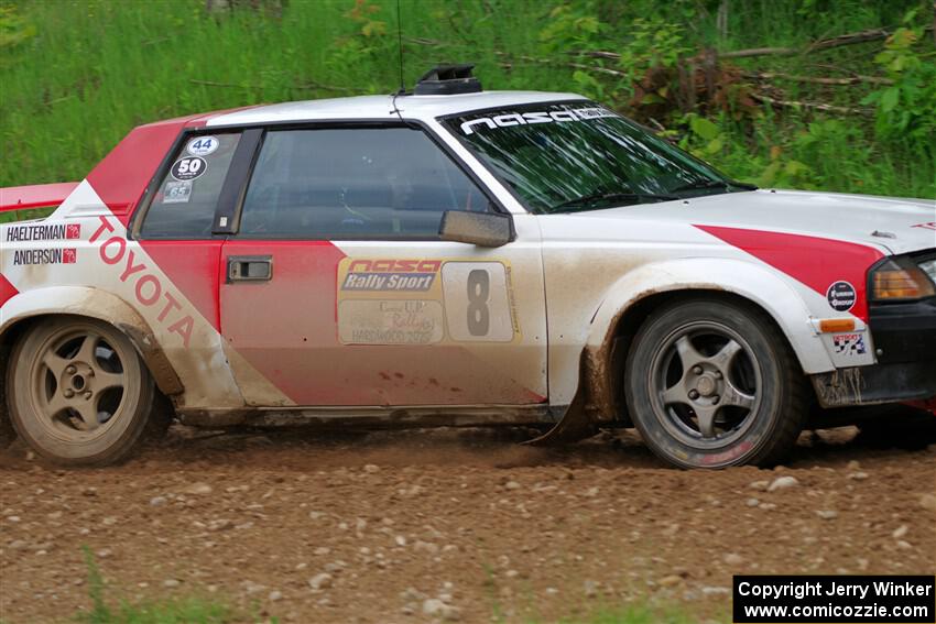 Eric Anderson / Taylor Haelterman Toyota Celica GTS on SS2, Skunk Creek.