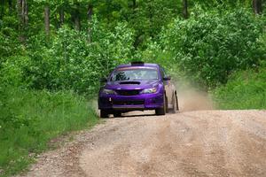 Silas Himes / Rubin Hatfield Subaru WRX STi on SS3, Woodtick Hollow.