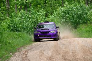 Silas Himes / Rubin Hatfield Subaru WRX STi on SS3, Woodtick Hollow.