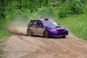 Silas Himes / Rubin Hatfield Subaru WRX STi on SS3, Woodtick Hollow.