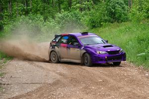 Silas Himes / Rubin Hatfield Subaru WRX STi on SS3, Woodtick Hollow.