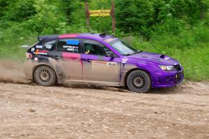 Silas Himes / Rubin Hatfield Subaru WRX STi on SS3, Woodtick Hollow.
