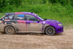 Silas Himes / Rubin Hatfield Subaru WRX STi on SS3, Woodtick Hollow.