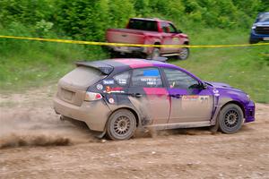 Silas Himes / Rubin Hatfield Subaru WRX STi on SS3, Woodtick Hollow.