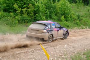 Silas Himes / Rubin Hatfield Subaru WRX STi on SS3, Woodtick Hollow.
