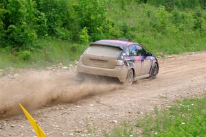Silas Himes / Rubin Hatfield Subaru WRX STi on SS3, Woodtick Hollow.