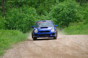 Jimmy Pelizzari / Bryce Proseus Subaru WRX on SS3, Woodtick Hollow.