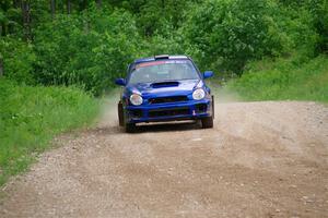 Jimmy Pelizzari / Bryce Proseus Subaru WRX on SS3, Woodtick Hollow.