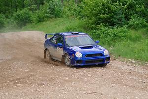Jimmy Pelizzari / Bryce Proseus Subaru WRX on SS3, Woodtick Hollow.