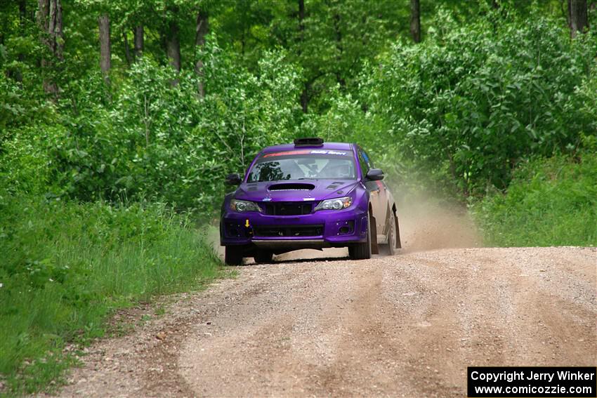 Silas Himes / Rubin Hatfield Subaru WRX STi on SS3, Woodtick Hollow.
