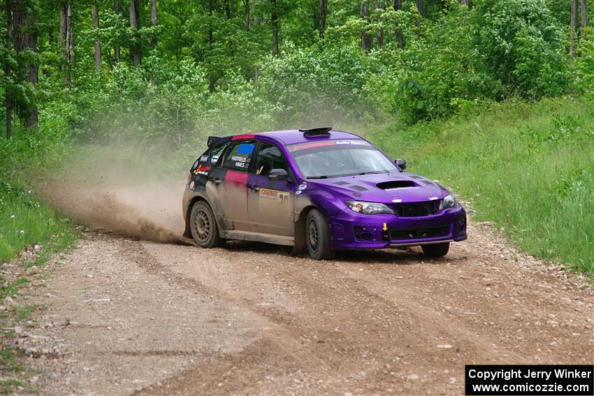 Silas Himes / Rubin Hatfield Subaru WRX STi on SS3, Woodtick Hollow.