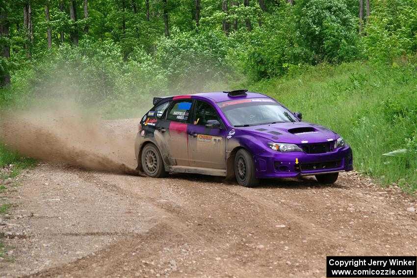Silas Himes / Rubin Hatfield Subaru WRX STi on SS3, Woodtick Hollow.