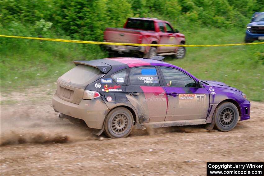 Silas Himes / Rubin Hatfield Subaru WRX STi on SS3, Woodtick Hollow.