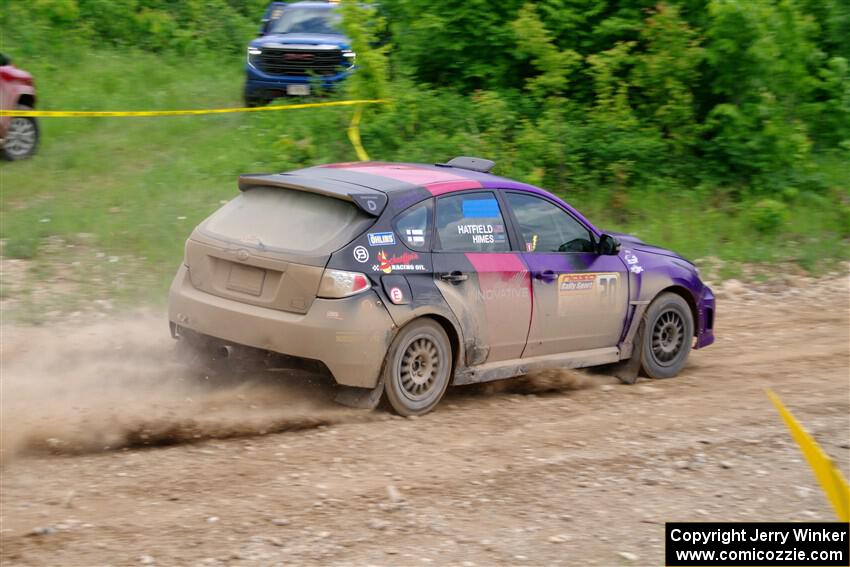 Silas Himes / Rubin Hatfield Subaru WRX STi on SS3, Woodtick Hollow.