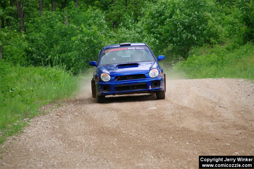 Jimmy Pelizzari / Bryce Proseus Subaru WRX on SS3, Woodtick Hollow.