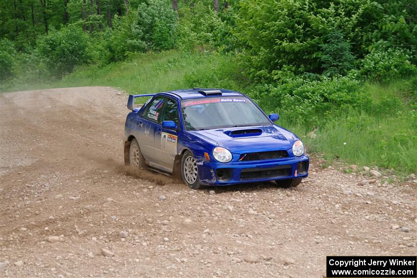 Jimmy Pelizzari / Bryce Proseus Subaru WRX on SS3, Woodtick Hollow.