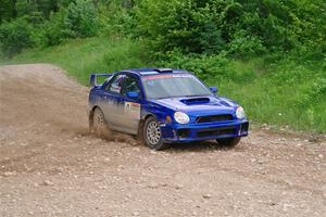 Jimmy Pelizzari / Bryce Proseus Subaru WRX on SS3, Woodtick Hollow.