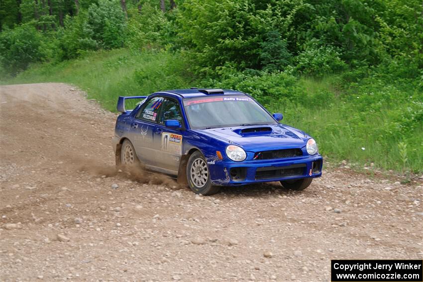Jimmy Pelizzari / Bryce Proseus Subaru WRX on SS3, Woodtick Hollow.