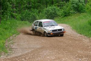 Adam VanDamme / Morgan Engle VW Golf on SS3, Woodtick Hollow.