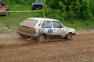 Adam VanDamme / Morgan Engle VW Golf on SS3, Woodtick Hollow.