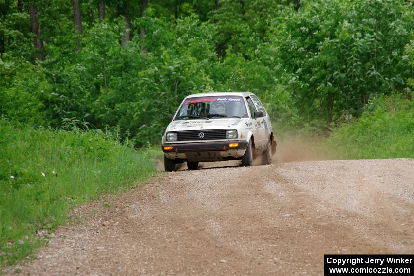 Adam VanDamme / Morgan Engle VW Golf on SS3, Woodtick Hollow.