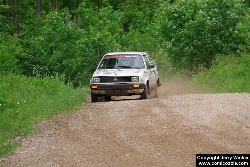 Adam VanDamme / Morgan Engle VW Golf on SS3, Woodtick Hollow.