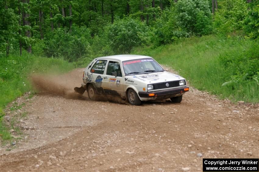 Adam VanDamme / Morgan Engle VW Golf on SS3, Woodtick Hollow.