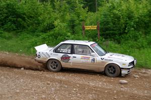 Shanti Witt / Keegan Helwig BMW 325is on SS3, Woodtick Hollow.
