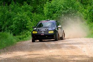 Chase Blakely / Mike Callaway VW GTI on SS3, Woodtick Hollow.