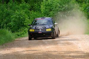 Chase Blakely / Mike Callaway VW GTI on SS3, Woodtick Hollow.