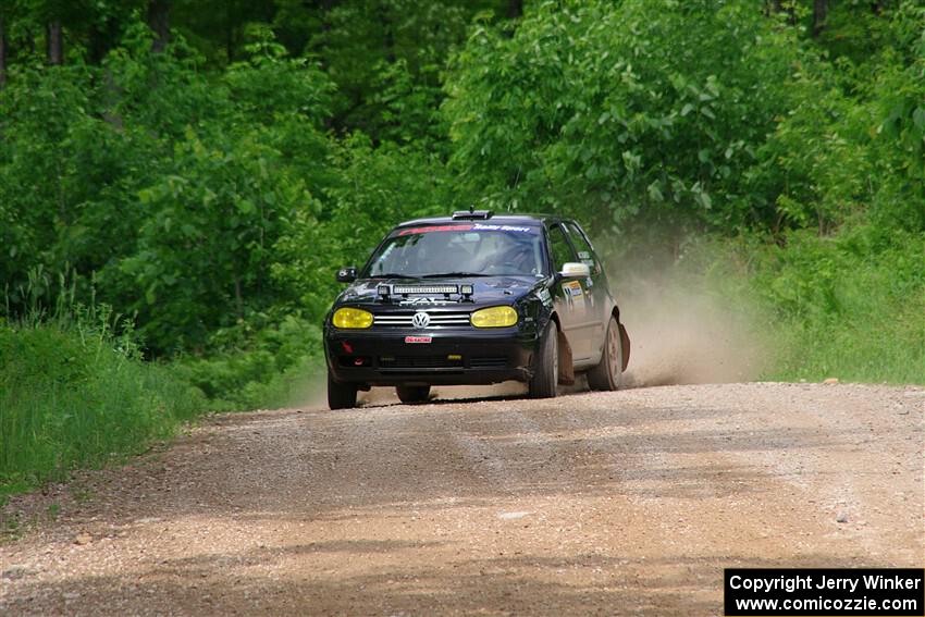 Chase Blakely / Mike Callaway VW GTI on SS3, Woodtick Hollow.