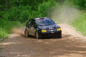 Chase Blakely / Mike Callaway VW GTI on SS3, Woodtick Hollow.