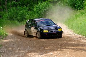 Chase Blakely / Mike Callaway VW GTI on SS3, Woodtick Hollow.