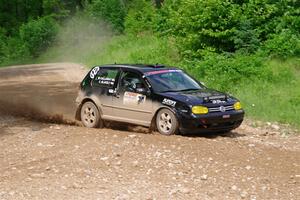 Chase Blakely / Mike Callaway VW GTI on SS3, Woodtick Hollow.