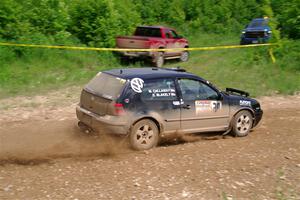 Chase Blakely / Mike Callaway VW GTI on SS3, Woodtick Hollow.