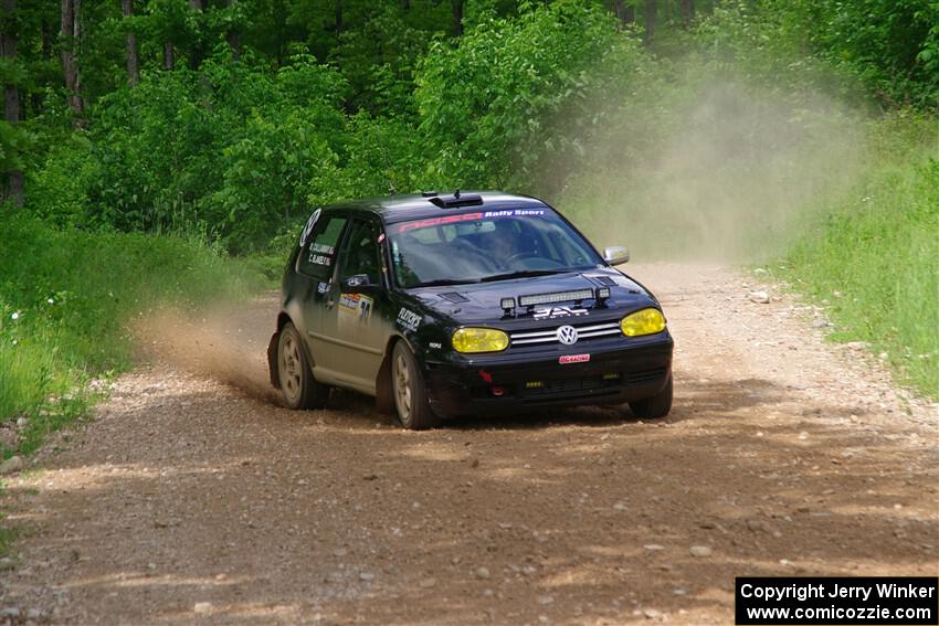 Chase Blakely / Mike Callaway VW GTI on SS3, Woodtick Hollow.