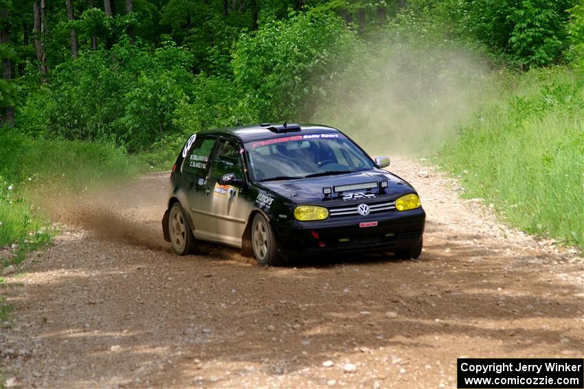 Chase Blakely / Mike Callaway VW GTI on SS3, Woodtick Hollow.