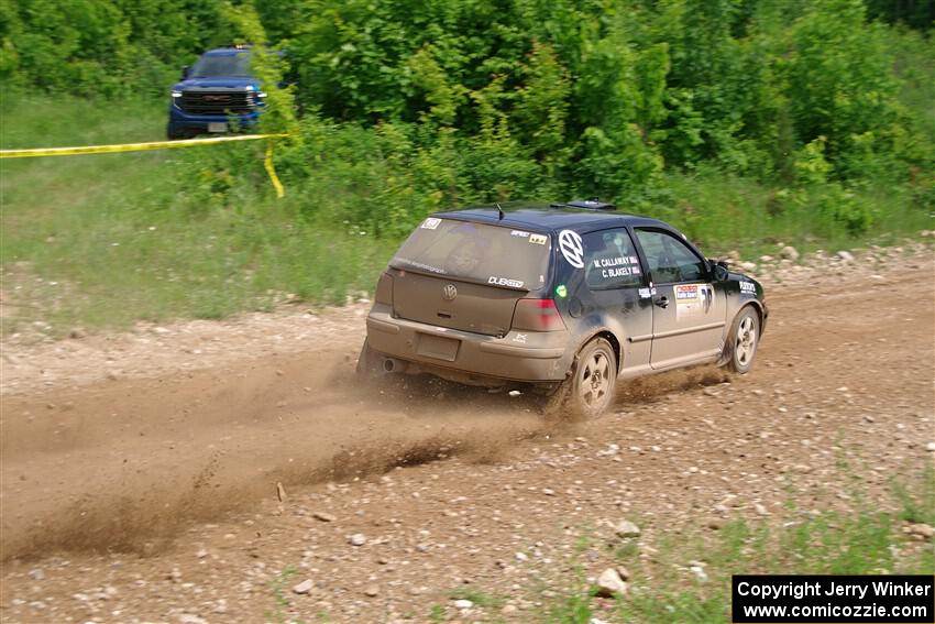 Chase Blakely / Mike Callaway VW GTI on SS3, Woodtick Hollow.