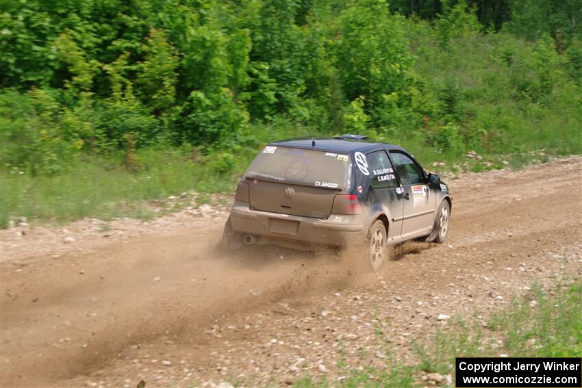 Chase Blakely / Mike Callaway VW GTI on SS3, Woodtick Hollow.