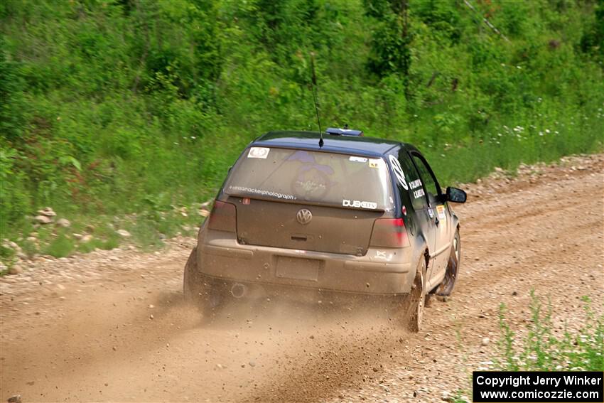 Chase Blakely / Mike Callaway VW GTI on SS3, Woodtick Hollow.