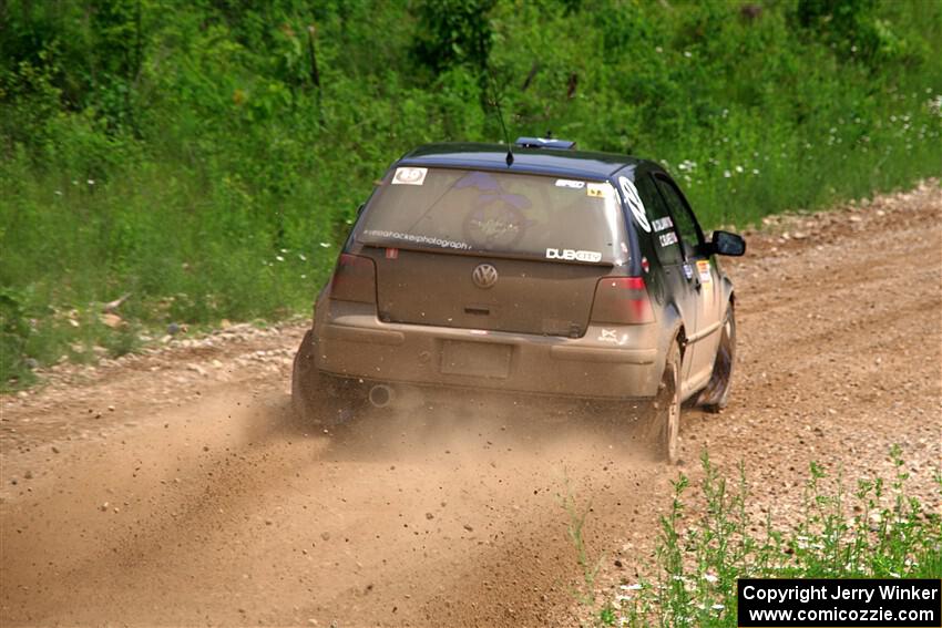 Chase Blakely / Mike Callaway VW GTI on SS3, Woodtick Hollow.
