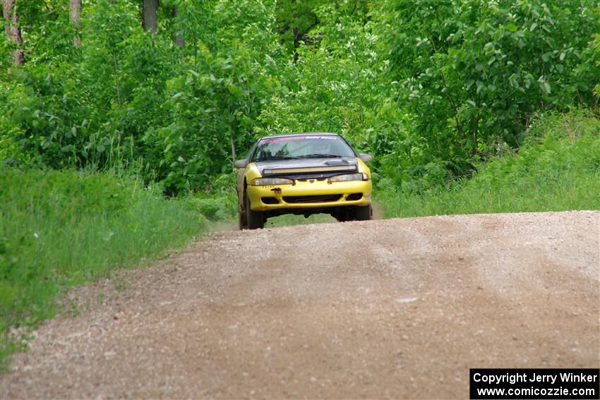 Eli Goethel / Max Sutton Mitsubishi Eclipse on SS3, Woodtick Hollow.