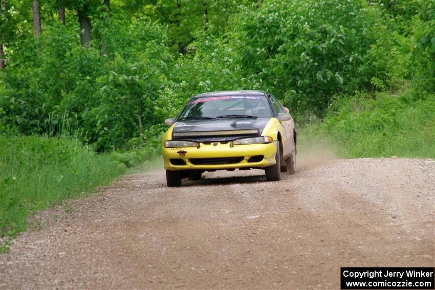 Eli Goethel / Max Sutton Mitsubishi Eclipse on SS3, Woodtick Hollow.
