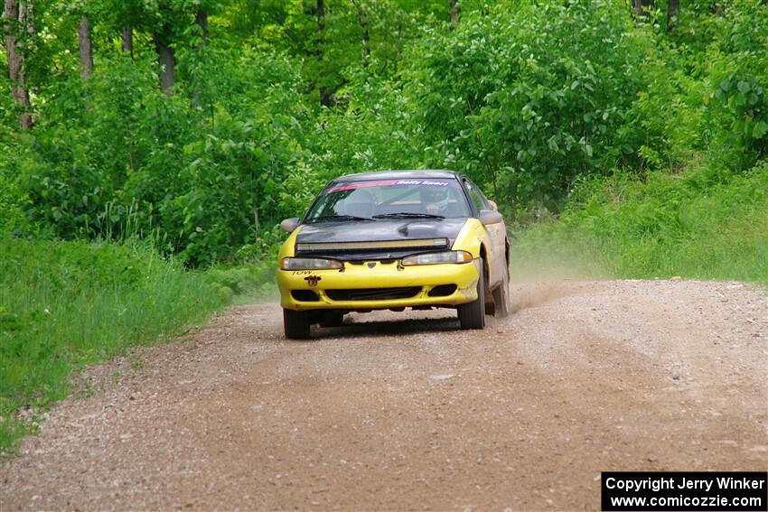 Eli Goethel / Max Sutton Mitsubishi Eclipse on SS3, Woodtick Hollow.